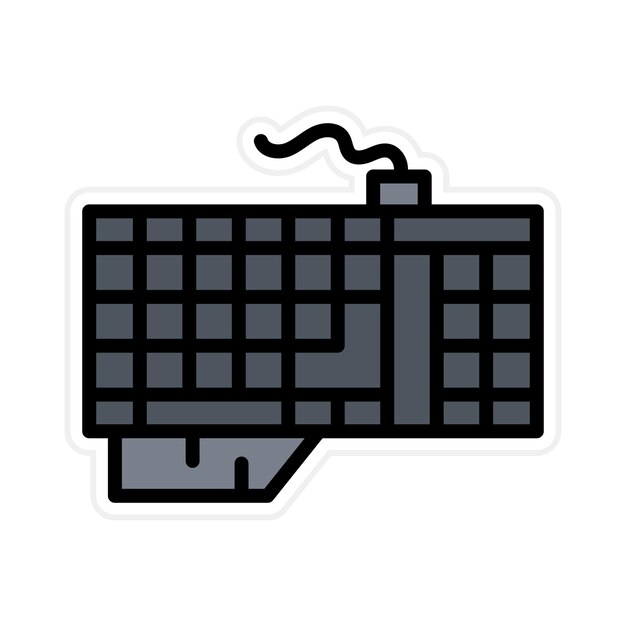 Imagen vectorial del icono del teclado de juegos Se puede usar para el comercio electrónico de juegos