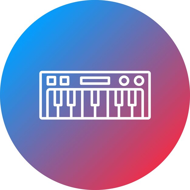 Imagen vectorial del icono del teclado del piano Se puede usar para cumpleaños