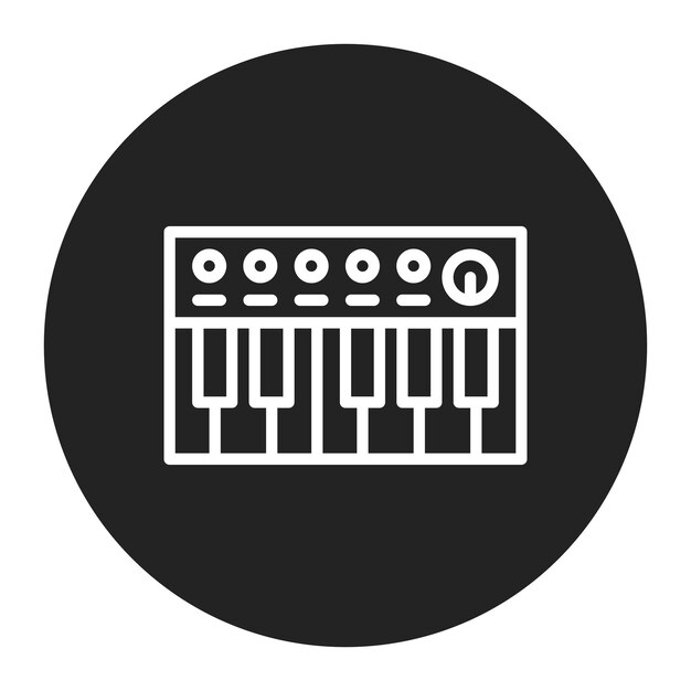 Imagen vectorial del icono del teclado Se puede usar para Rock and Roll