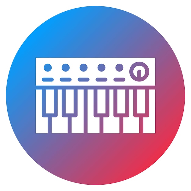 Imagen vectorial del icono del teclado Se puede usar para Rock and Roll