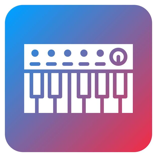 Imagen vectorial del icono del teclado Se puede usar para Rock and Roll