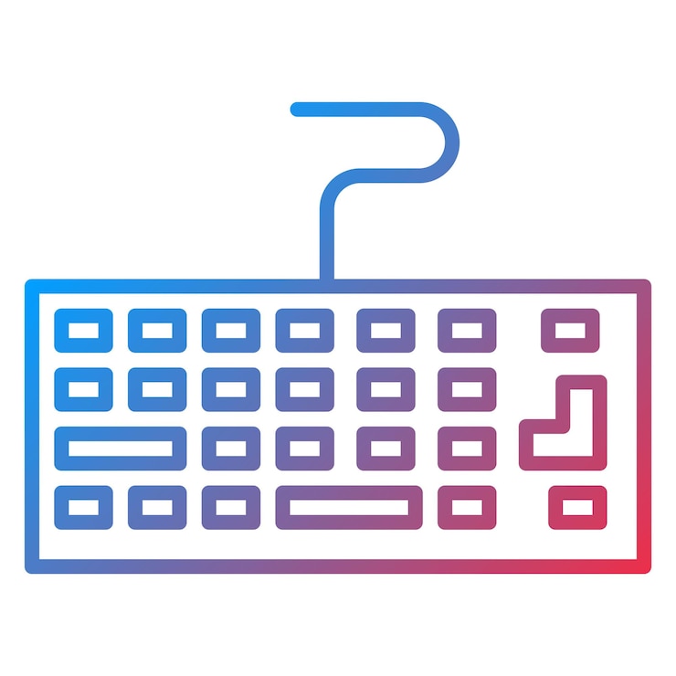 Vector imagen vectorial del icono del teclado se puede utilizar para circuitos eléctricos