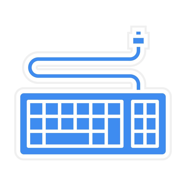 Vector imagen vectorial del icono del teclado se puede utilizar para computadoras y hardware