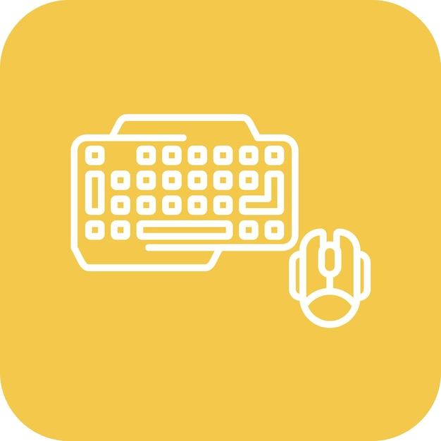 Vector imagen vectorial del icono del teclado y el ratón de juegos se puede usar para el cyber monday