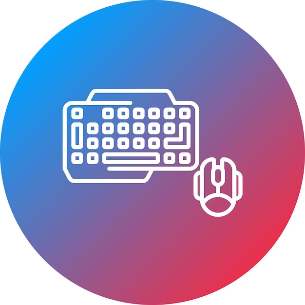 Imagen vectorial del icono del teclado y el ratón de juegos Se puede usar para el Cyber Monday