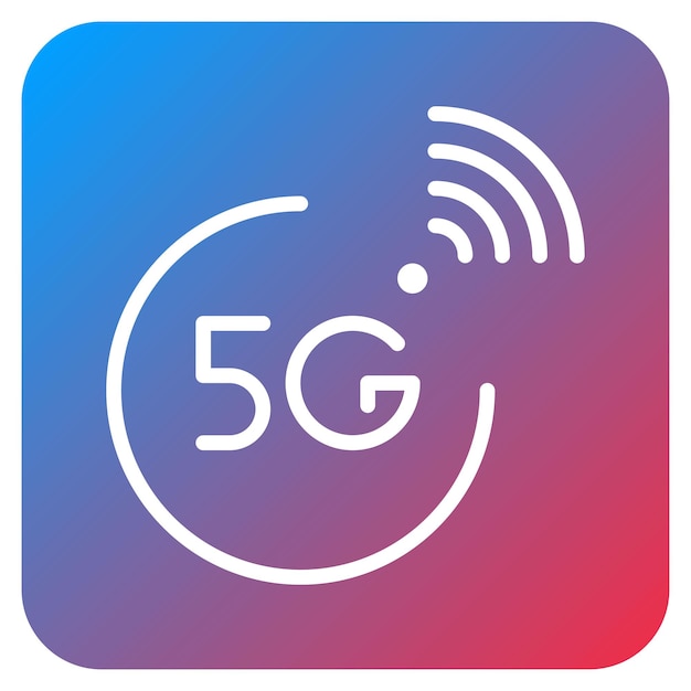 La imagen vectorial del icono de la tecnología 5G se puede utilizar para la Disrupción Digital