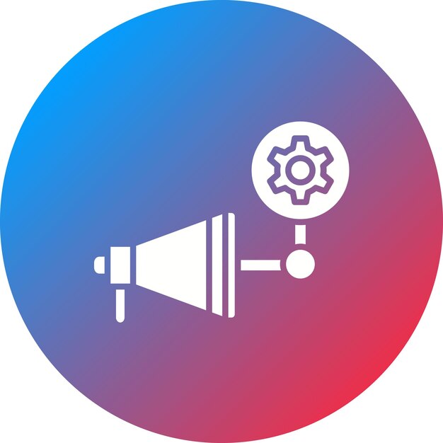 Imagen vectorial de icono de tecnología de publicidad Se puede utilizar para la Agencia de Medios Sociales