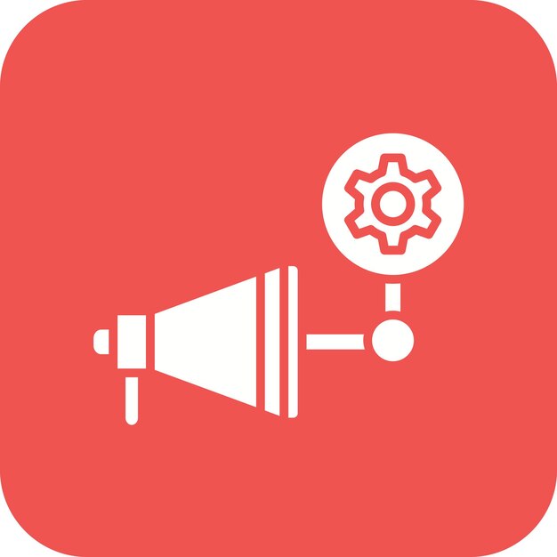 Imagen vectorial de icono de tecnología de publicidad Se puede utilizar para la Agencia de Medios Sociales