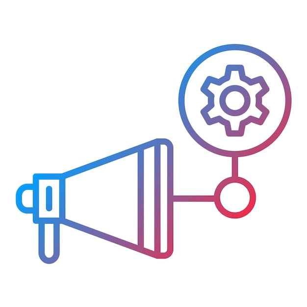 Imagen vectorial de icono de tecnología de publicidad Se puede utilizar para la Agencia de Medios Sociales
