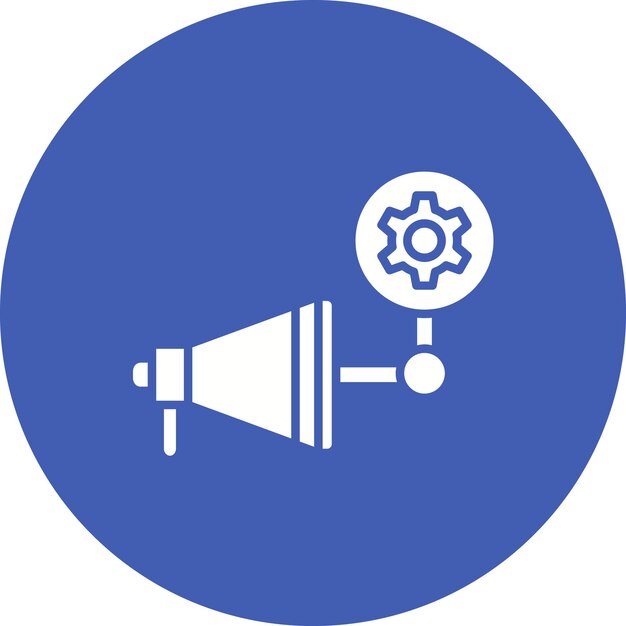 Imagen vectorial de icono de tecnología de publicidad Se puede utilizar para la Agencia de Medios Sociales