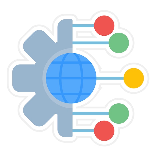 Imagen vectorial de icono de tecnología Puede utilizarse para Big Data