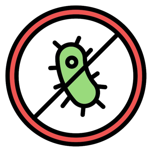 Imagen vectorial del icono de la tela antibacteriana Se puede utilizar para las características de la tela