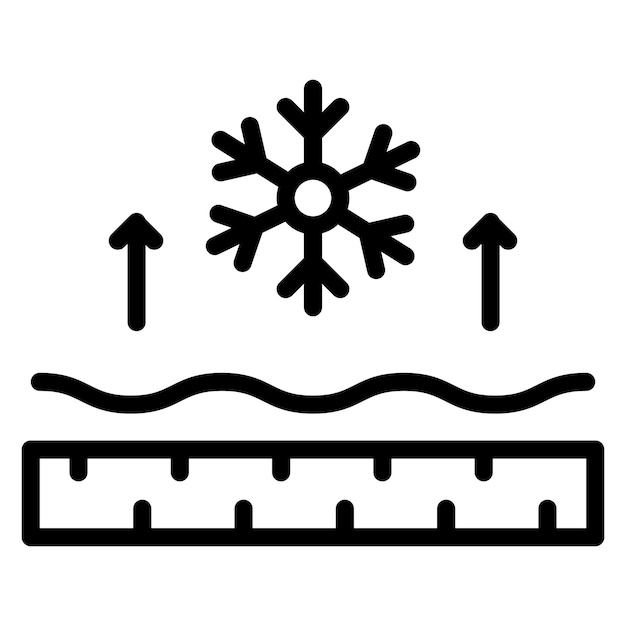 Vector imagen vectorial del icono de la tela a prueba de nieve se puede utilizar para las características de la tela