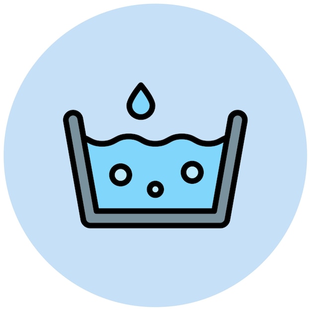 Imagen vectorial del icono de la tela resistente al agua Se puede utilizar para las características de la tela