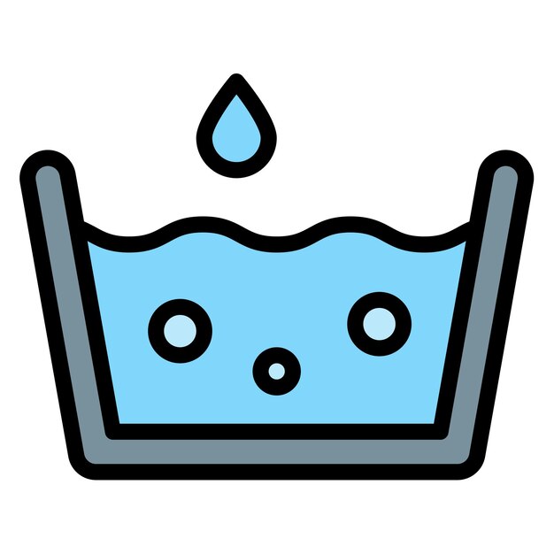Imagen vectorial del icono de la tela resistente al agua Se puede utilizar para las características de la tela