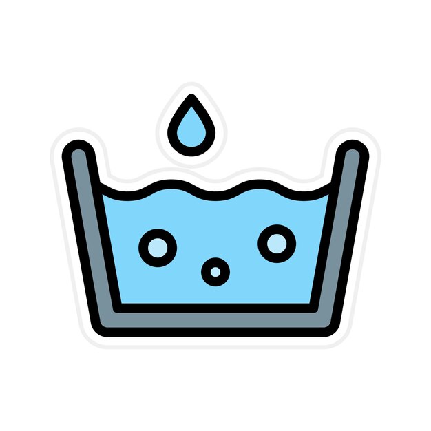 Imagen vectorial del icono de la tela resistente al agua Se puede utilizar para las características de la tela