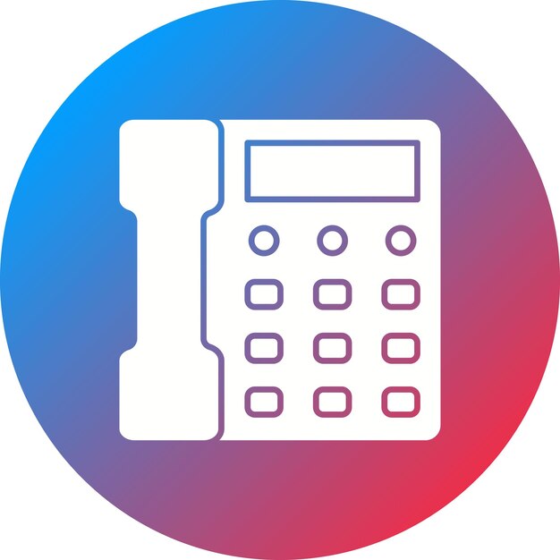 Imagen vectorial del icono del teléfono Se puede utilizar para los servicios hoteleros