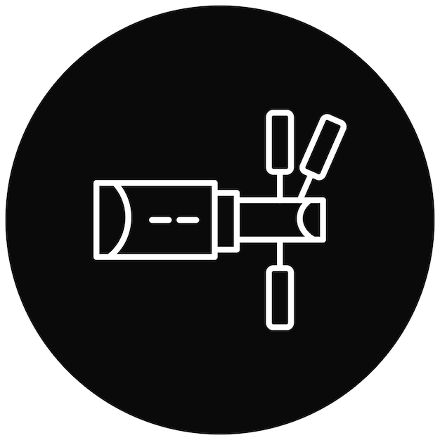 Imagen vectorial del icono del telescopio Hubble Puede usarse para la tecnología espacial