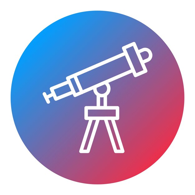 La imagen vectorial del icono del telescopio se puede utilizar para el parque acuático