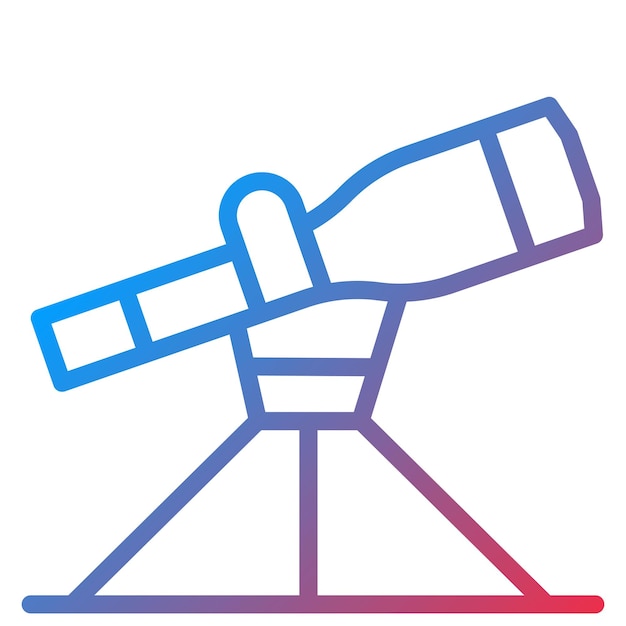 La imagen vectorial del icono del telescopio se puede utilizar para el tiro con arco