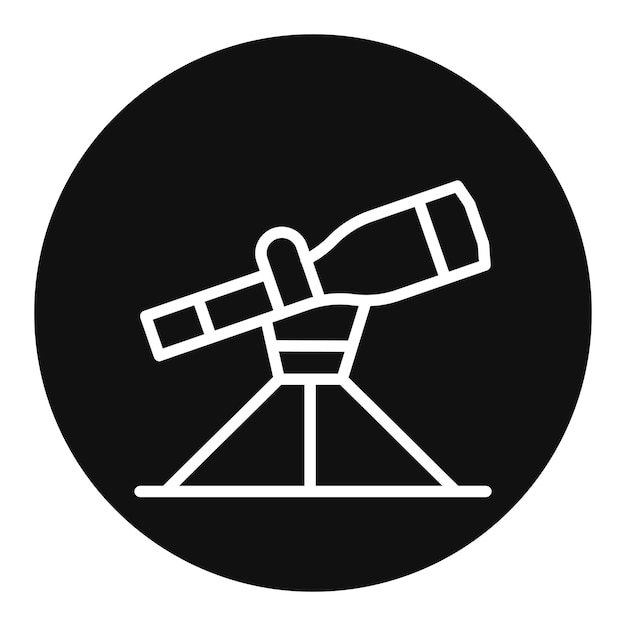 La imagen vectorial del icono del telescopio se puede utilizar para el tiro con arco