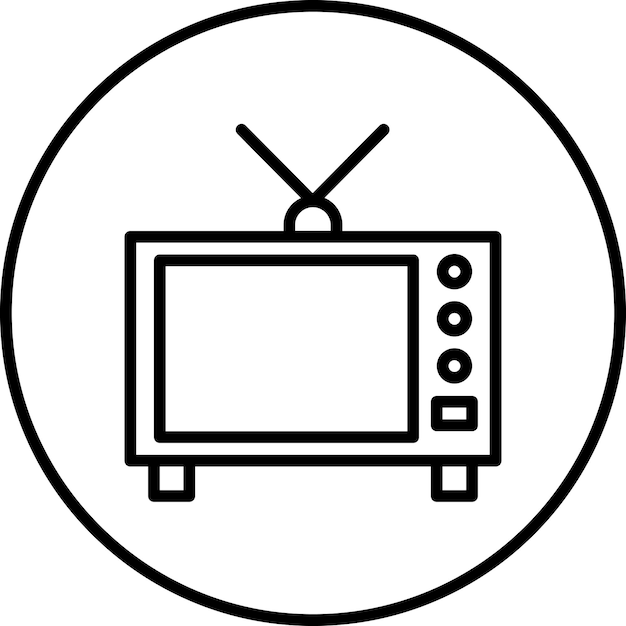 Vector la imagen vectorial del icono de la televisión se puede utilizar para el hogar de ancianos