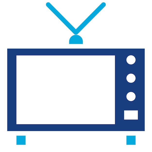 La imagen vectorial del icono de la televisión se puede utilizar para el hogar de ancianos