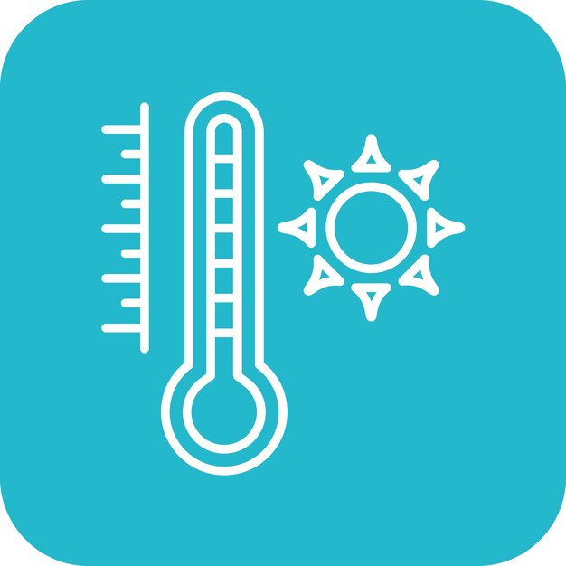 Vector imagen vectorial de icono de temperatura caliente se puede usar para el tiempo