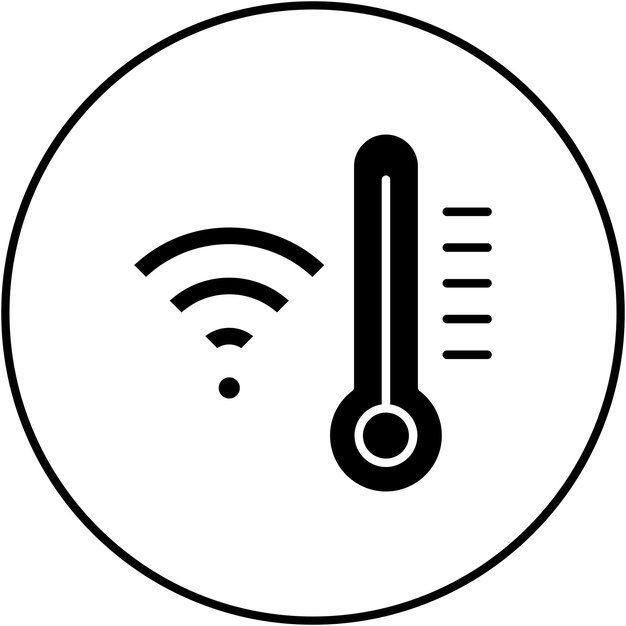 Imagen vectorial de icono de temperatura inteligente Puede utilizarse para el hogar inteligente