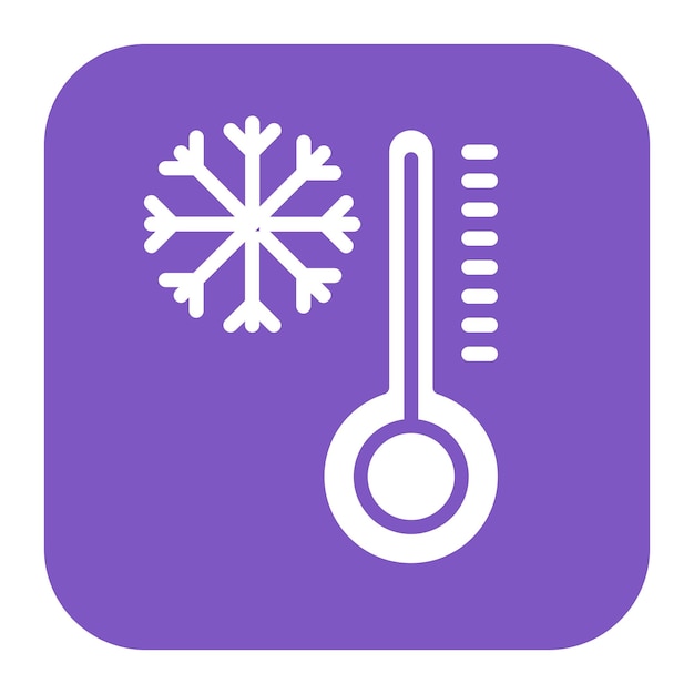 Imagen vectorial del icono de temperatura Se puede utilizar para la estación de esquí