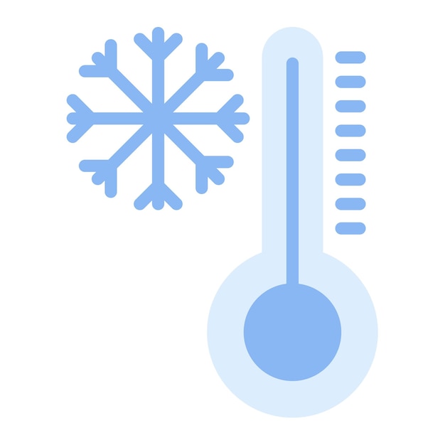 Imagen vectorial del icono de temperatura Se puede utilizar para la estación de esquí