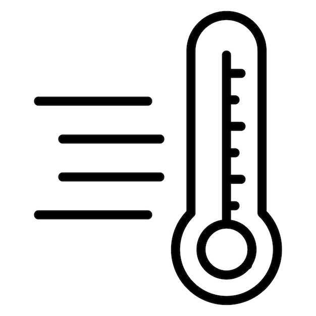 Imagen vectorial del icono de temperatura Se puede utilizar para la lavandería