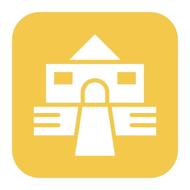 Imagen vectorial del icono del templo de Mentuhotep Se puede usar para Egipto