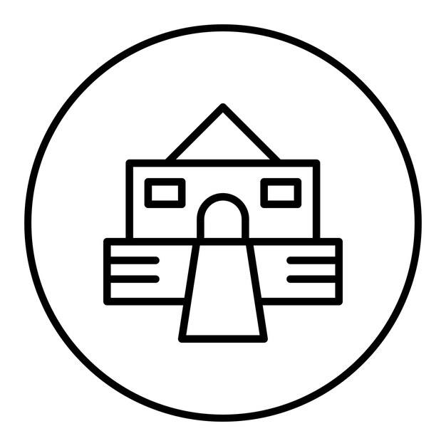 Imagen vectorial del icono del templo de Mentuhotep Se puede usar para Egipto