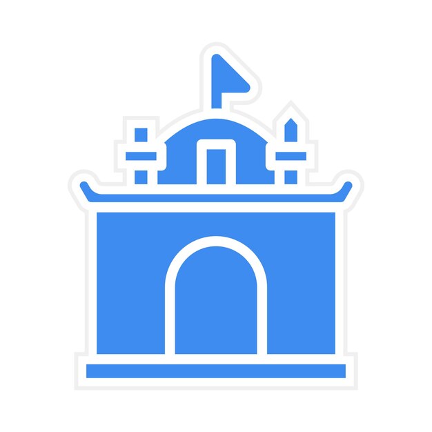 Imagen vectorial del icono del templo Se puede usar para el Carnaval