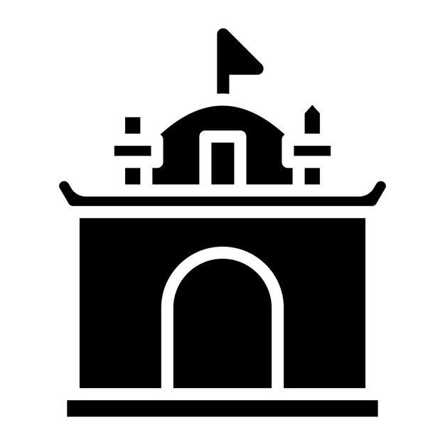 Imagen vectorial del icono del templo Se puede usar para el Carnaval
