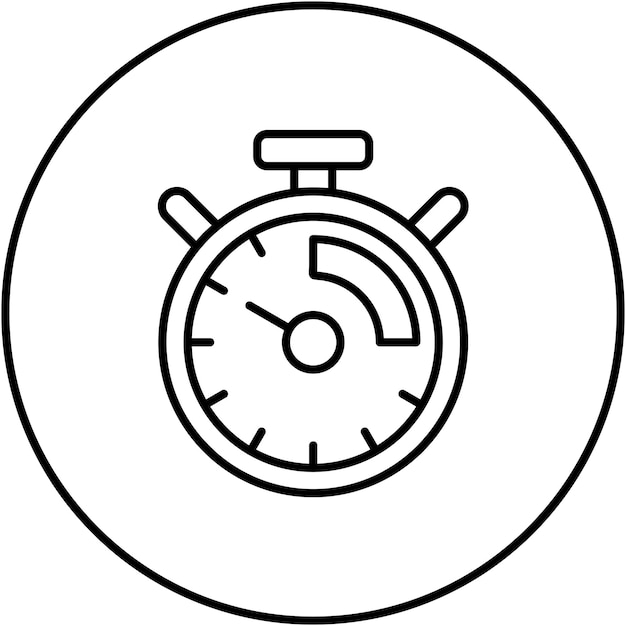 Imagen vectorial del icono del temporizador Se puede usar para la hora y la fecha