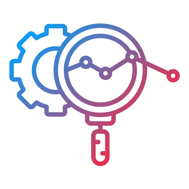 Imagen vectorial de icono de tendencia de investigación Se puede utilizar para el diseño
