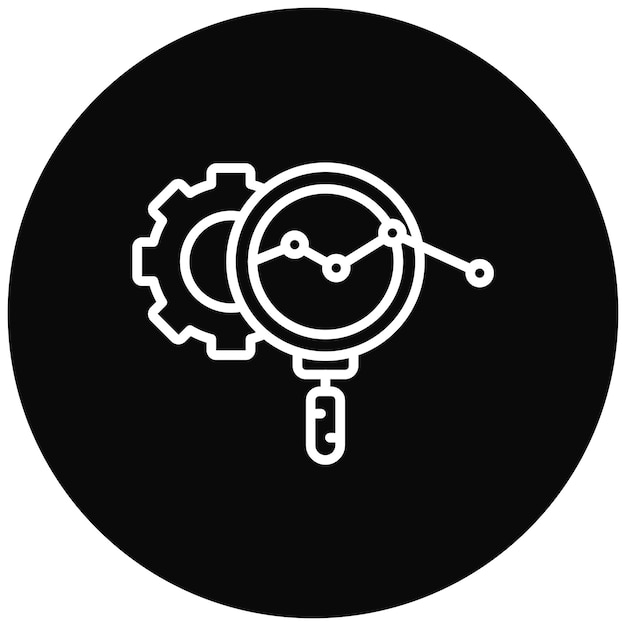 Imagen vectorial de icono de tendencia de investigación Se puede utilizar para el diseño