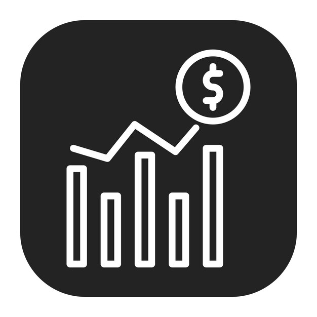 Imagen vectorial del icono de tendencia Se puede utilizar para la investigación de mercado