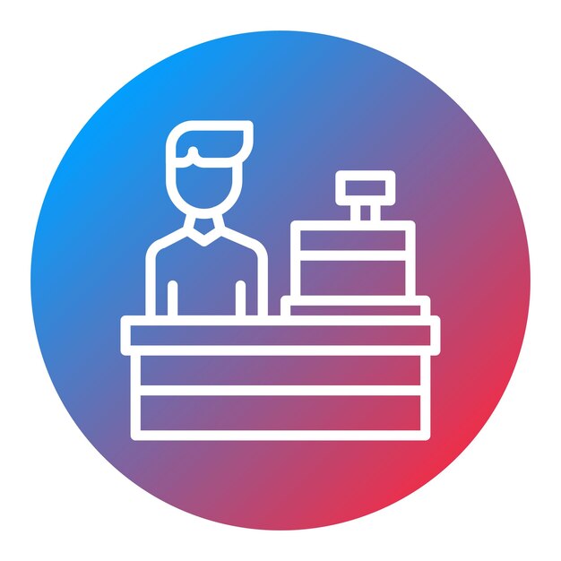 Imagen vectorial del icono del tendero Se puede utilizar para el supermercado