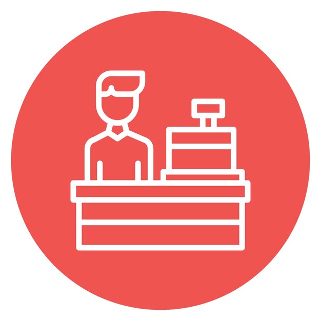 Imagen vectorial del icono del tendero Se puede utilizar para el supermercado