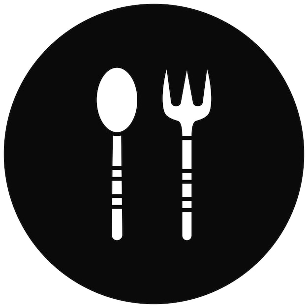 Imagen vectorial del icono del tenedor Se puede utilizar para el restaurante