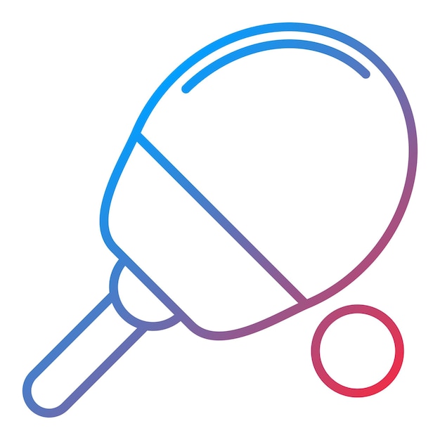 Imagen vectorial del icono de tenis de mesa Se puede usar para deportes
