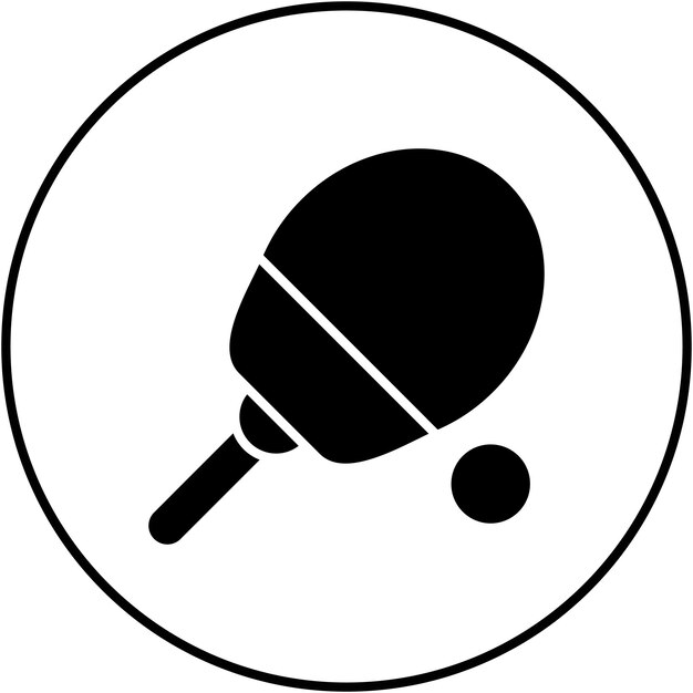 Imagen vectorial del icono de tenis de mesa Se puede usar para deportes