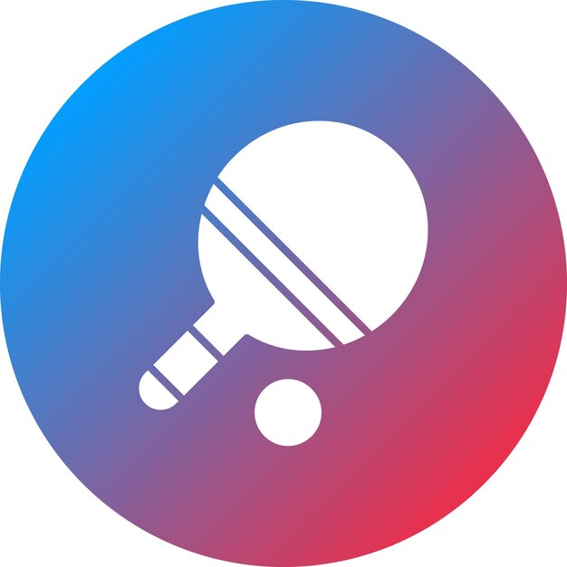 Imagen vectorial de icono de tenis de mesa Se puede usar para los Juegos Olímpicos