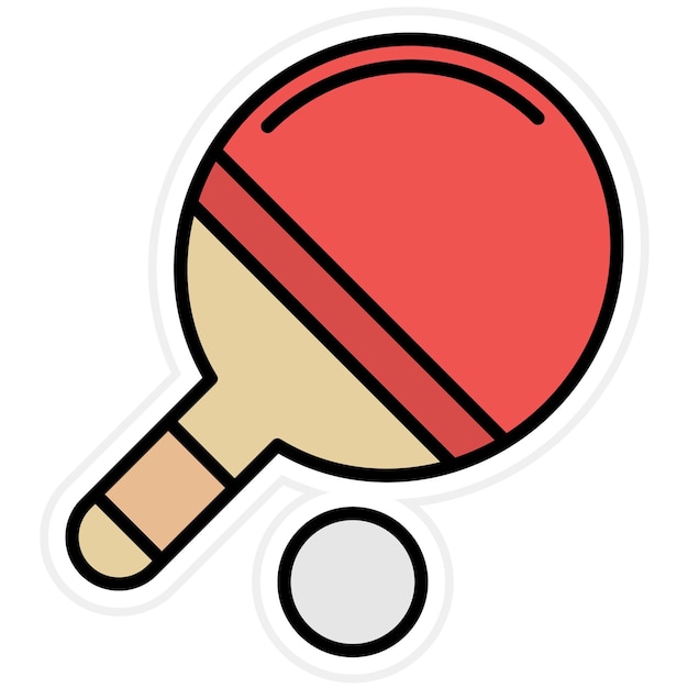 Imagen vectorial de icono de tenis de mesa Se puede usar para los Juegos Olímpicos