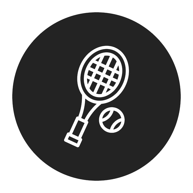 Imagen vectorial de icono de tenis Se puede usar para equipos deportivos