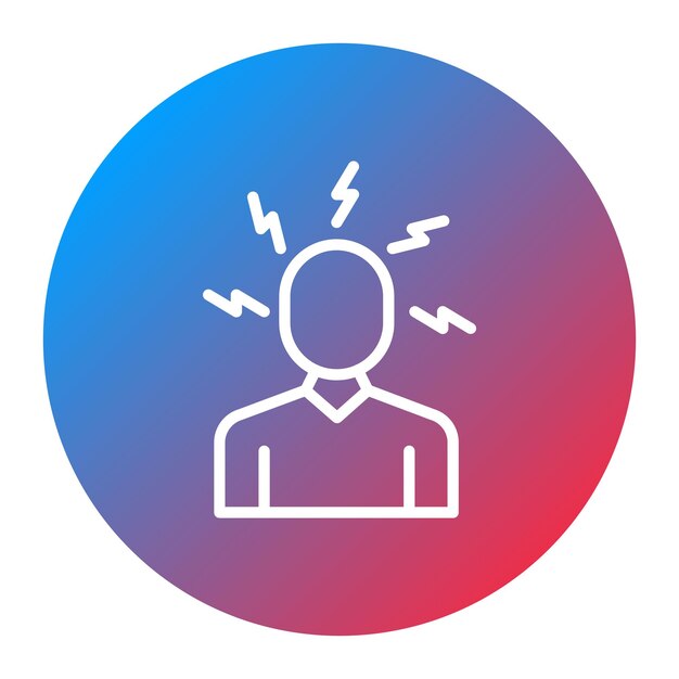 Imagen vectorial del icono de tensión Se puede utilizar para el dolor corporal