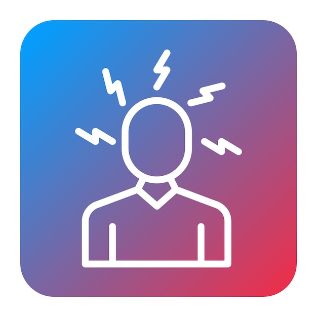 Imagen vectorial del icono de tensión Se puede utilizar para el dolor corporal